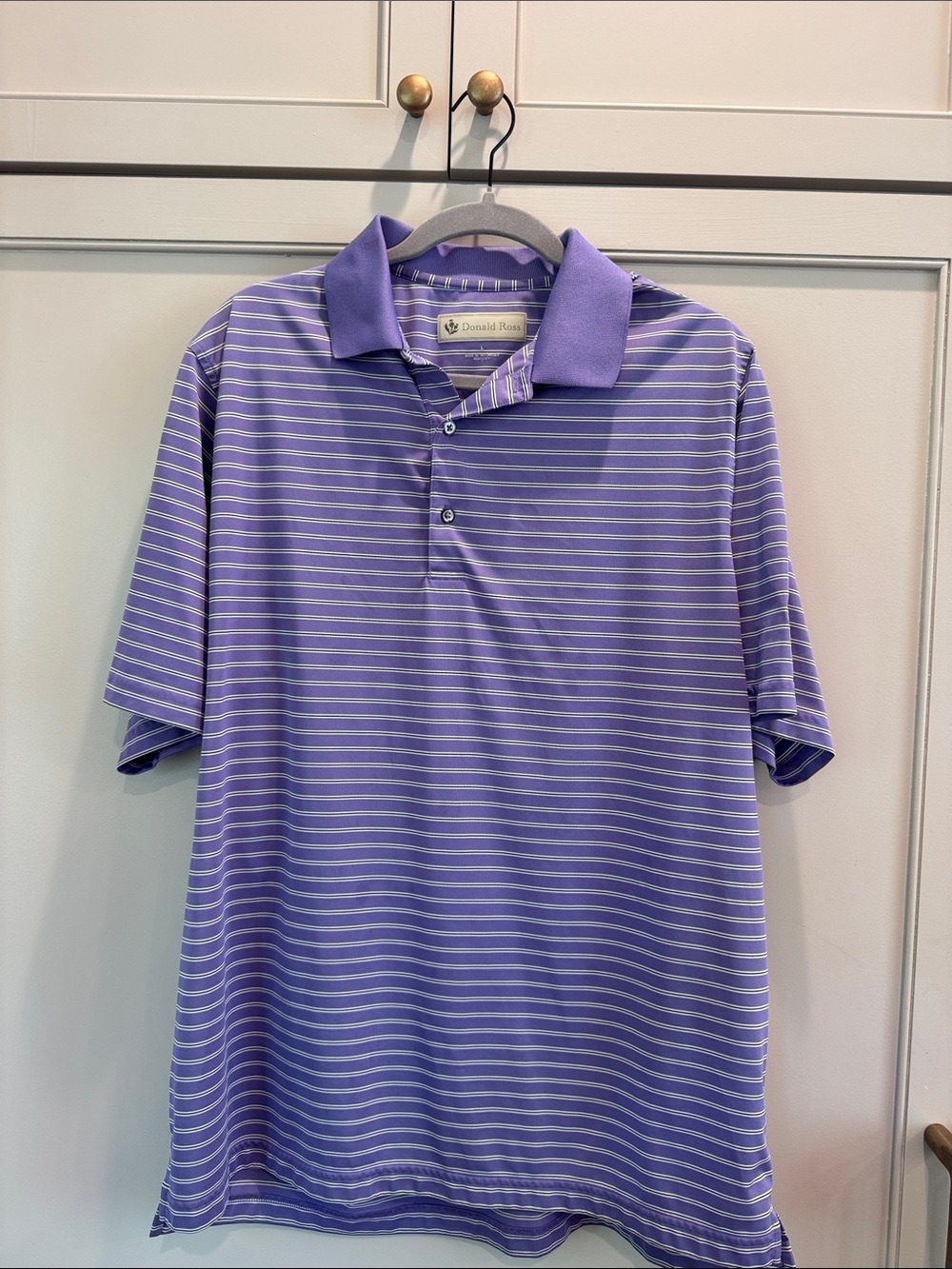 Men's Striped Lavender Polo Shirt
